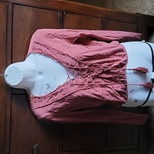 Medium American Eagle Mauve Long Sleeved Crop